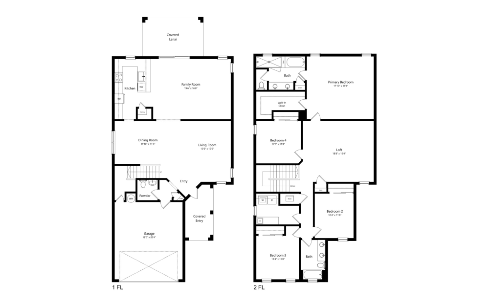 Biscay - 3 bedroom floorplan layout with 2.5 bathrooms and 2781 square feet